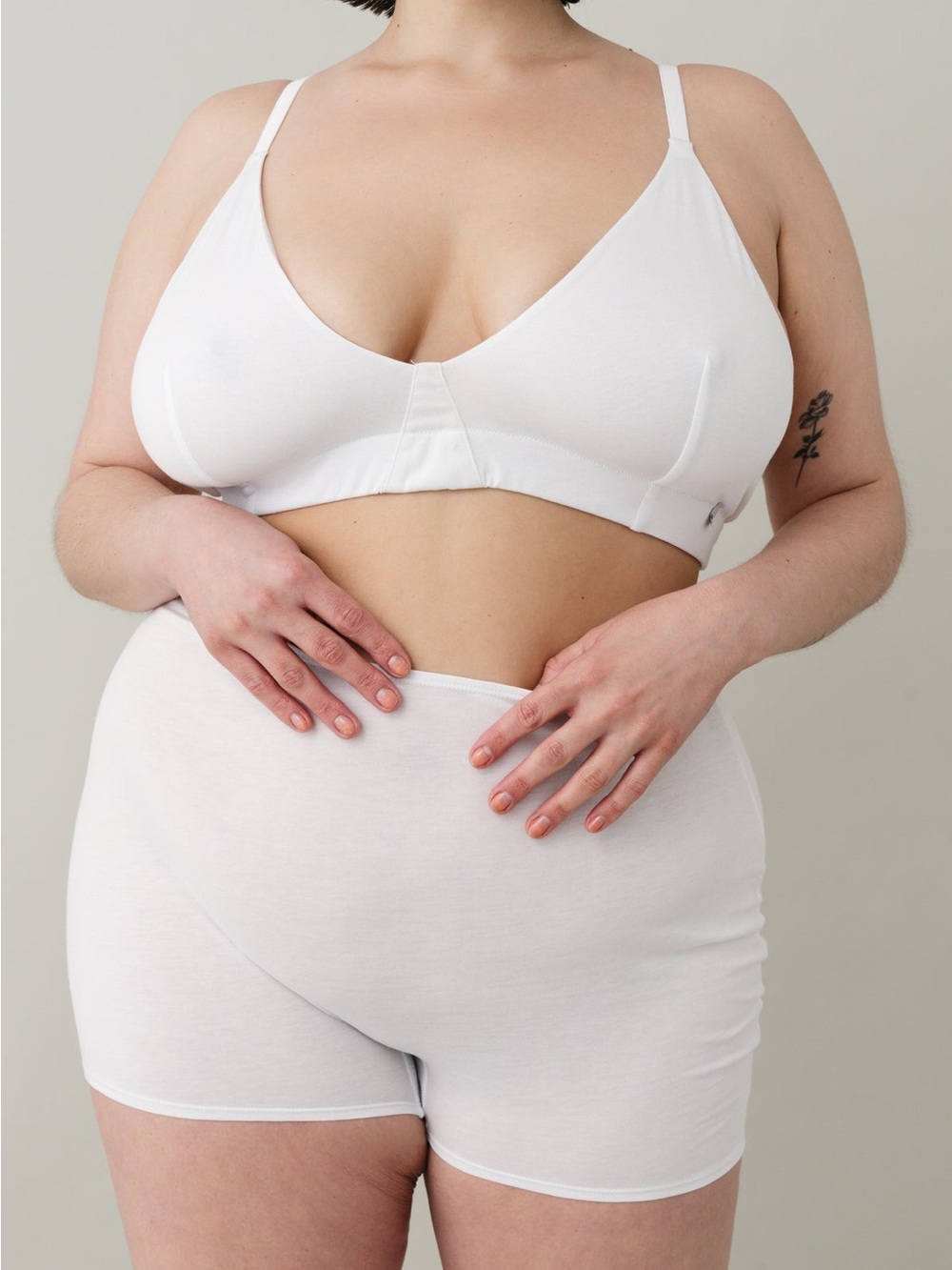 Oddobody Organic Cotton Triangle Bra in Blue, XL - Picture 3 of 6